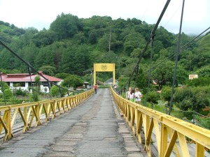 We decided to walk this rickety bridge; Boquete